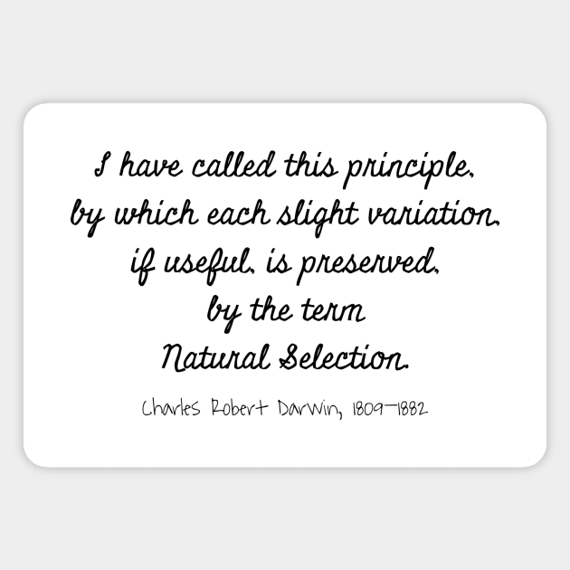 Natural Selection, Charles Robert Darwin 1809–1882 Magnet by rocketshipretro